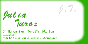 julia turos business card